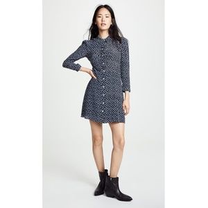 Veronica Beard Kingsley Floral Print Long Sleeve Mini Dress - size 8